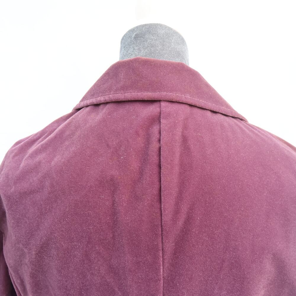 VTG Christel Velvet Blazer Women’s Sz 12 Burgundy Notch Lapel Single Breasted - Picture 6 of 13